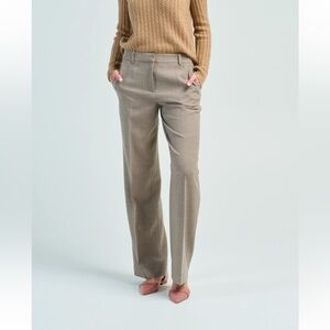 Lafayette 148 Gates Full Leg Pant Merino Wool Business Casual Designer Modern